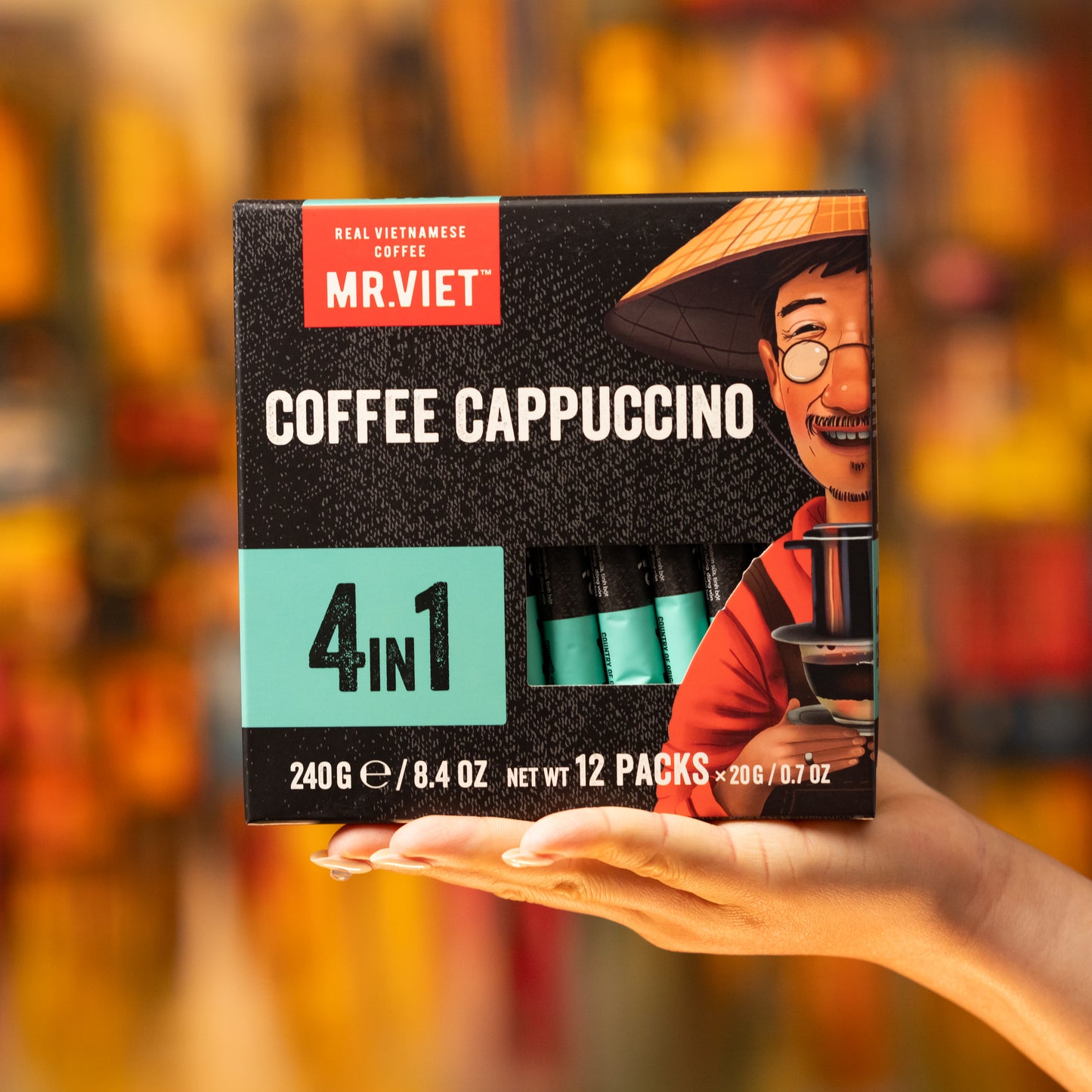 Instant Cappuccino Sachets 12 Pack